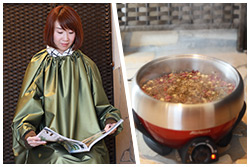 美容鍼の様子
